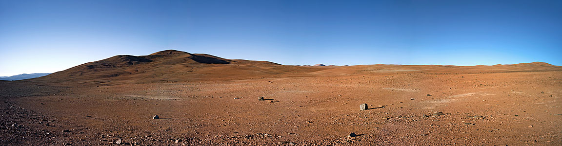 Panorama of the road to Armazones