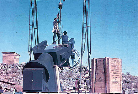 Assembling the ESO 1-metre telescope