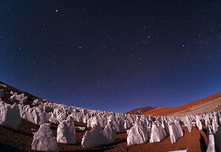 Icy outcrops