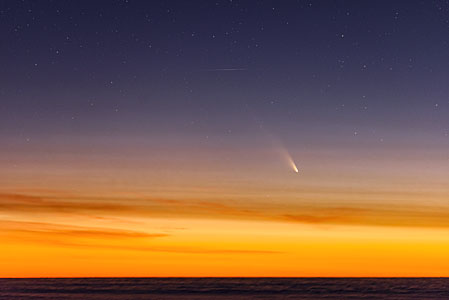 Comet Streaking Across the Sky