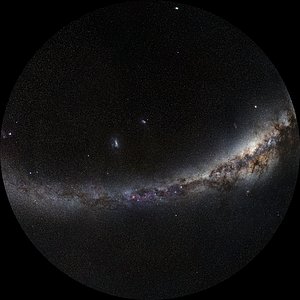 Fish-eye view of the Southern Sky