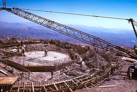Foundations of the dome of the ESO 3.6-metre telescope