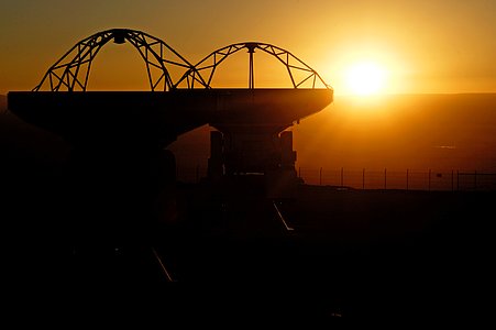 ALMA antennas silhouette