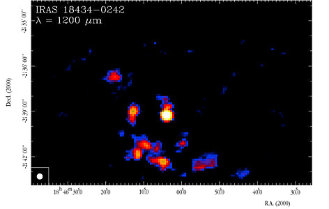 SIMBA image of the infrared source IRAS 18434-0242