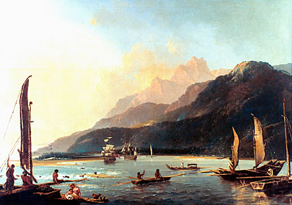 Observing the Venus Transit at Tahiti in 1769 (oil painting)