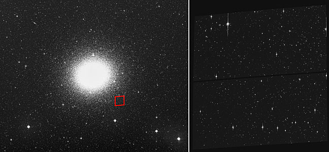 The Omega Centauri Globular Cluster and the Area Surveyed