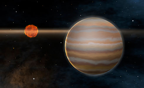 Artist's rendering of the 2M1207 System