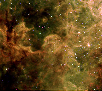 Gas Pillars in Tarantula Nebula