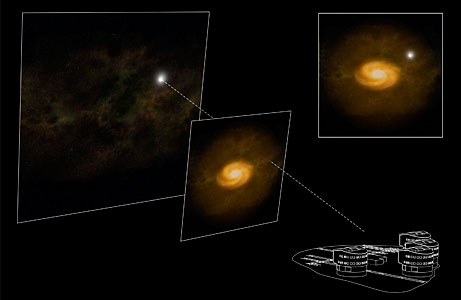 Chasing 'Hidden' Galaxies (Artist's Impression)
