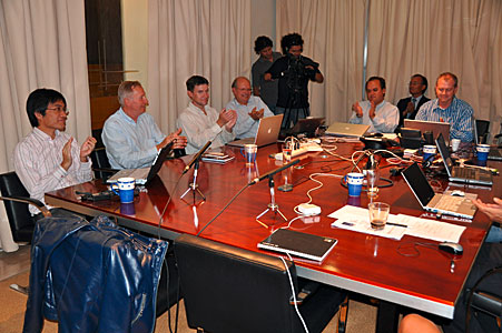 Celebration of the first antenna acceptance by the ALMA Observatory