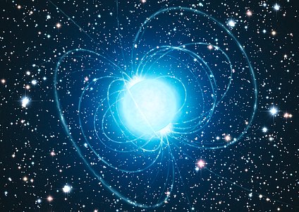 Artist’s impression of the magnetar in the extraordinary star cluster Westerlund 1
