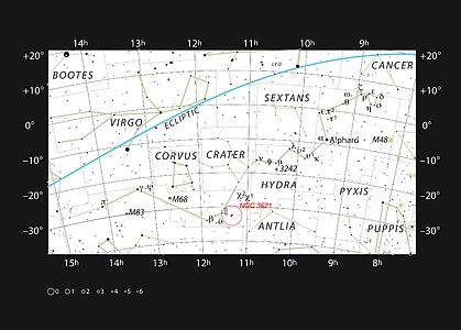 NGC 3621 in the constellation of Hydra