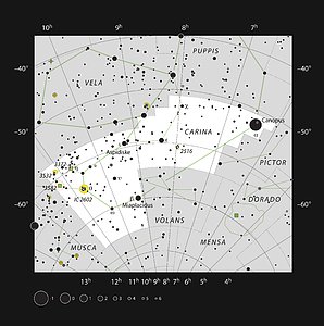 NGC 3582 in the constellation of Carina