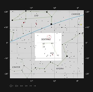NGC 3169 and NGC 3166 in the constellation of Sextans