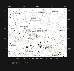 The globular star cluster Omega Centauri in the constellation of Centaurus