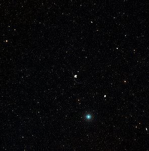 Wide-field view of the region around the Antennae Galaxies