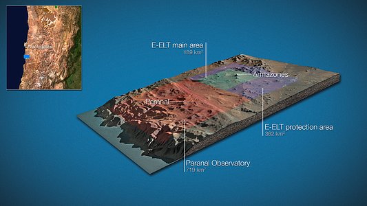 Land around E-ELT and VLT (artist’s impression)