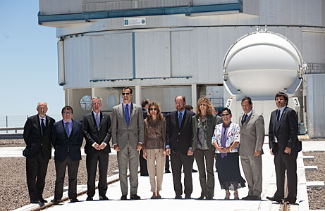 The Prince and Princess of Asturias during their visit to ESO's Paranal Observatory