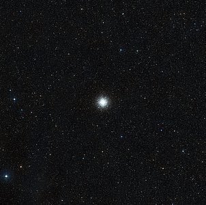 Wide-field view of the sky around the globular star cluster Messier 55