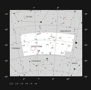 The location of the quasar HE 0109-3518
