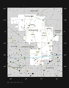 Barnard 59, a dark nebula in the constellation of Ophiuchus