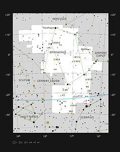 IRAS 16293-2422 in the constellation of Ophiuchus