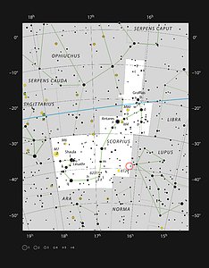 The Lupus 3 dark cloud in the constellation of Scorpius