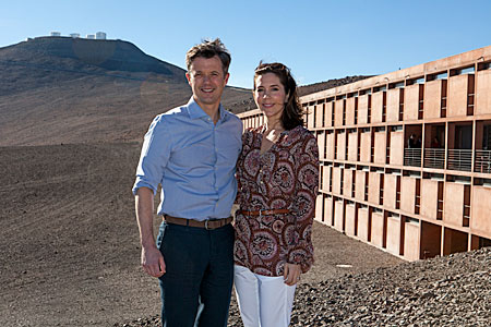 Los Príncipes Herederos de la Corona de Dinamarca durante su vista al Observatorio Paranal de ESO
