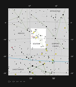 The planetary nebula IC 1295 in the constellation of Scutum (The Shield)