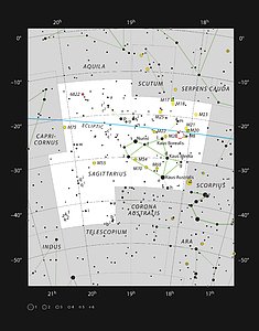 The star formation region NGC 6559 in the constellation of Sagittarius