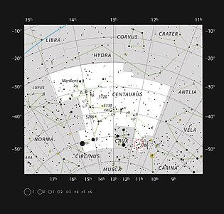 The star cluster NGC 3766 in the constellation of Centaurus