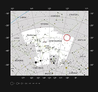 The active galaxy NGC 3783 in the constellation of Centaurus