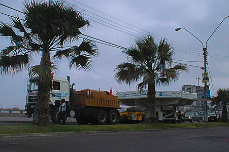 The VLT Mirror Convoy Moves along the Seafront
