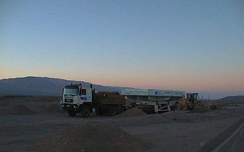 The Convoy Drives through the Desert