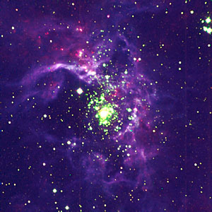 Colour rendering of Tarantula Nebula in LMC