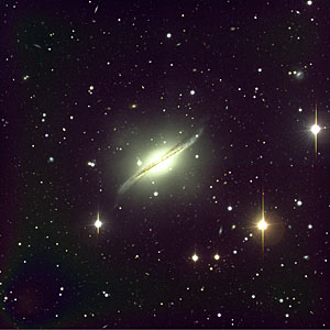 Galaxy with Warped Dust Lane