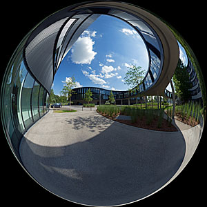 Headquarters extension in a mirror ball