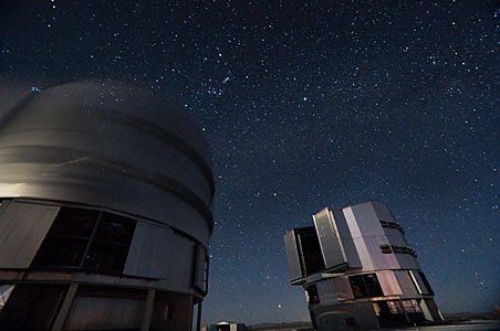VLT Unit and Auxiliary Telescope at Paranal