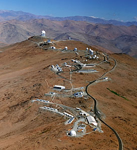 Aerial view of La Silla Observatory