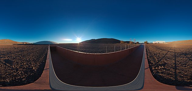 Panorama of the entrance to La Residencia