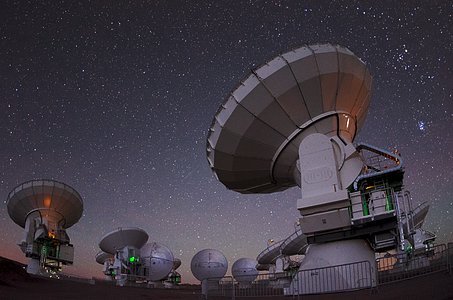 ALMA antennas on Chajnantor