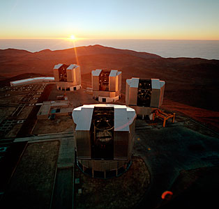 Aerial view of Paranal Observatory