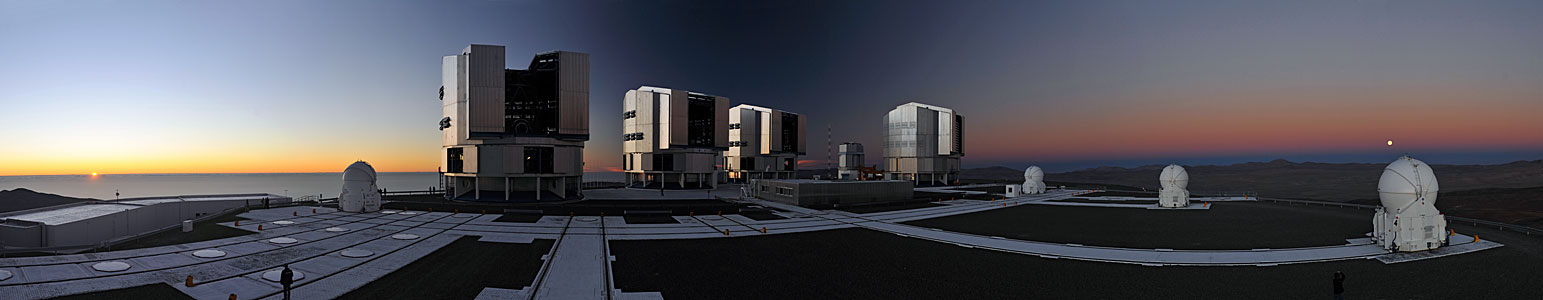 Supermoon over ESO's Very Large Telescope