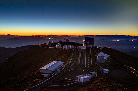 Alineación de planetas sobre La Silla