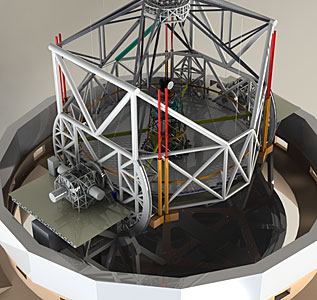 E-ELT 3D rendering