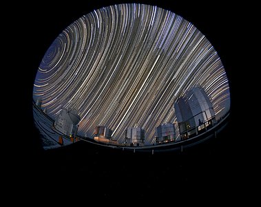 Star trails at Paranal observatory