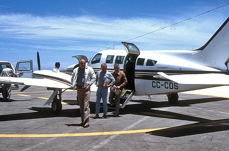 Observers Arriving at Pelican airstrip close to La Silla