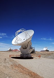Three ALMA antennas