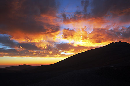 Very large silhouette at sunset