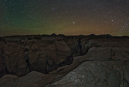 The ALMA Camp Horizon by Night